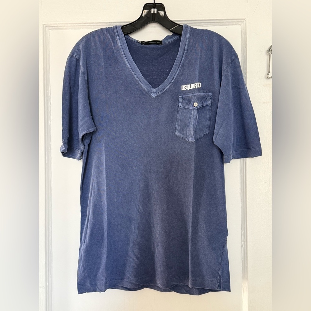 DSQUARED2 Men's Short Sleeve Blue Tee